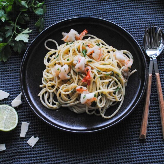 Spaghetti AOP cu creveti